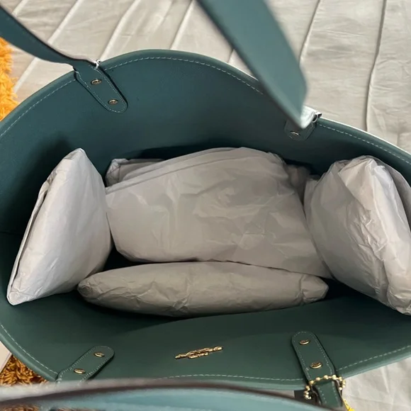 Coach Brown and Blue Gradient Tote Bag - Picture 2 of 4